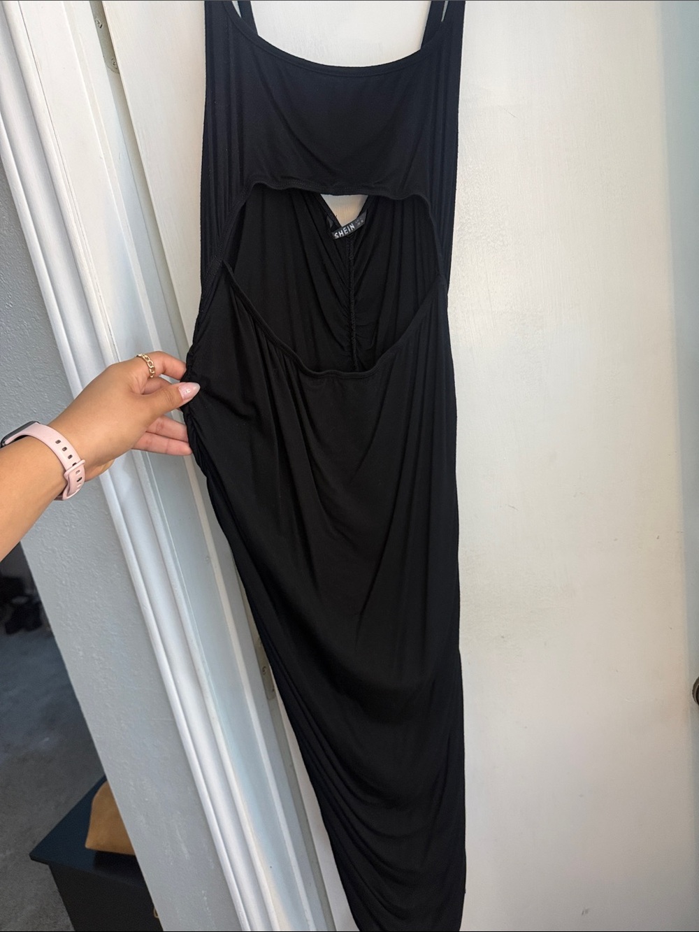 Long Black dress with cut out